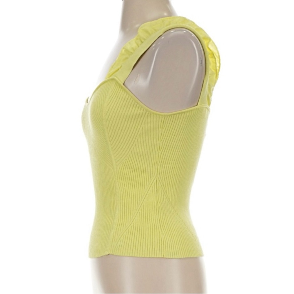 Maeve Lemon Ribbed Tank Top - Picture 2 of 3